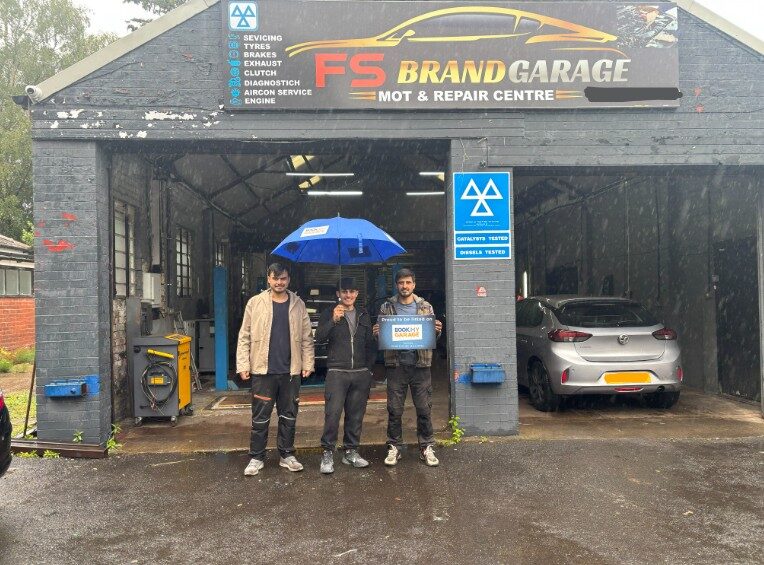 FS Brand Garage team outside the garage in Bolton